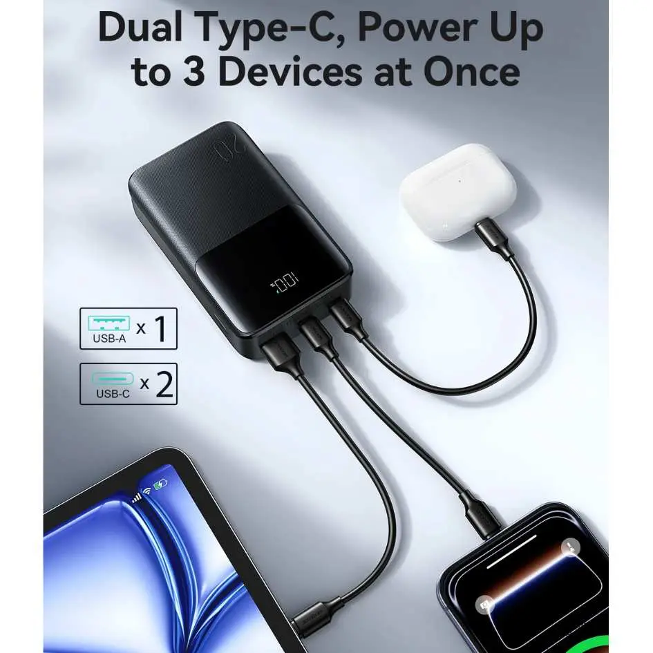 JOYROOM 20000mAh 22.5W Fast Charging Power Bank JR-QP192 Mini-2.webp