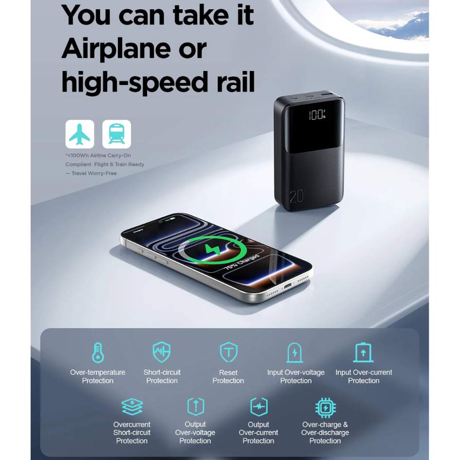 JOYROOM 20000mAh 22.5W Fast Charging Power Bank JR-QP192 Mini