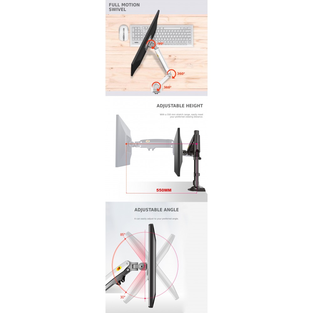 NB H100 Monitor Desk Stand (22-35 inches)