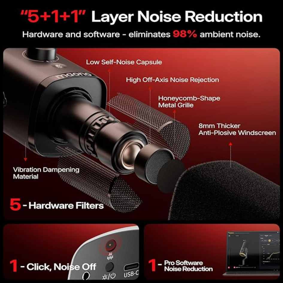 Maono Wireless Dynamic Microphone PD100W
