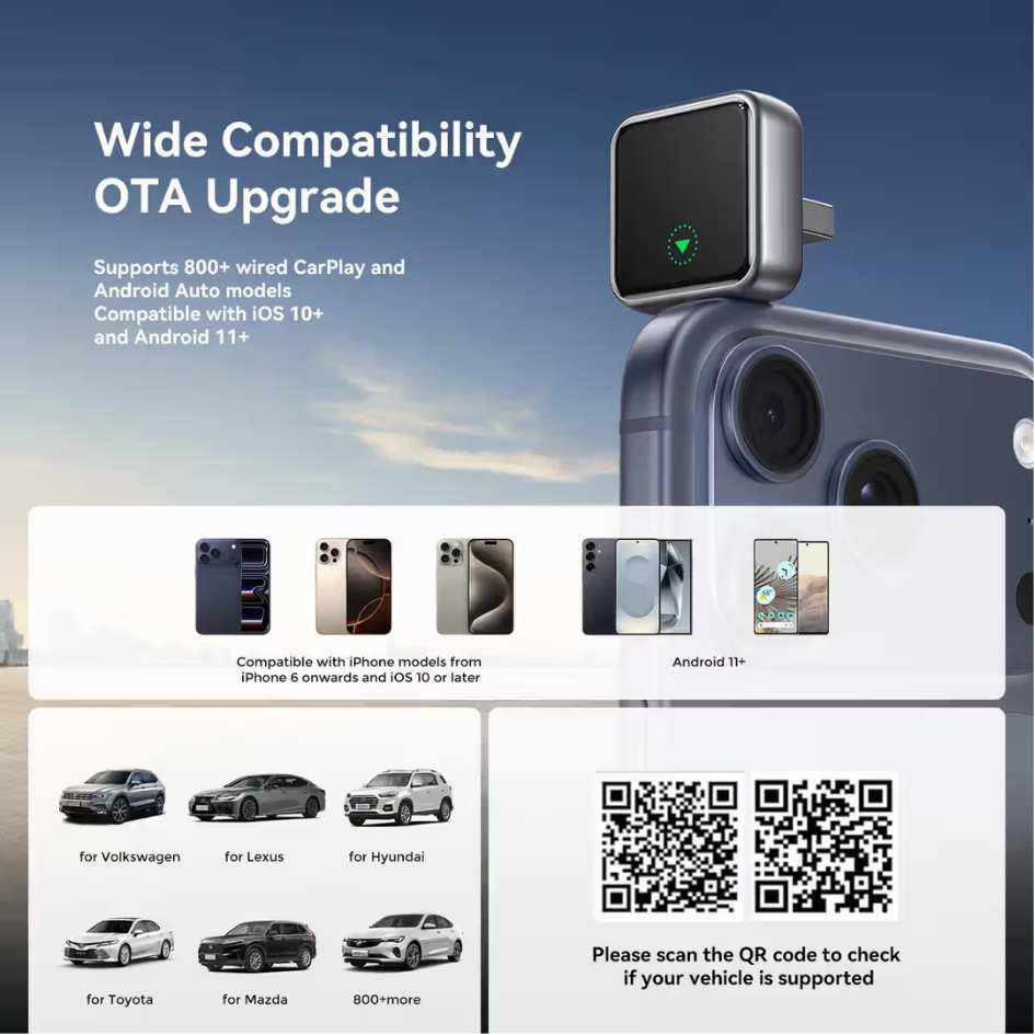 JOYROOM 2in1 Wireless CarPlay & Android Auto Adapter JR-CP3