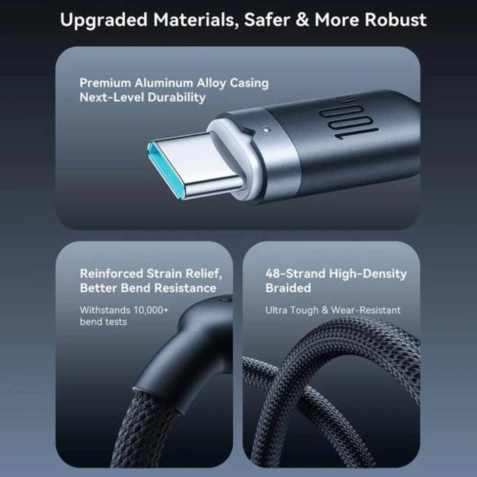 JOYROOM 66W Auto Power-Off Fast Charging Data Cable 1.2m USB-A to C S-A63