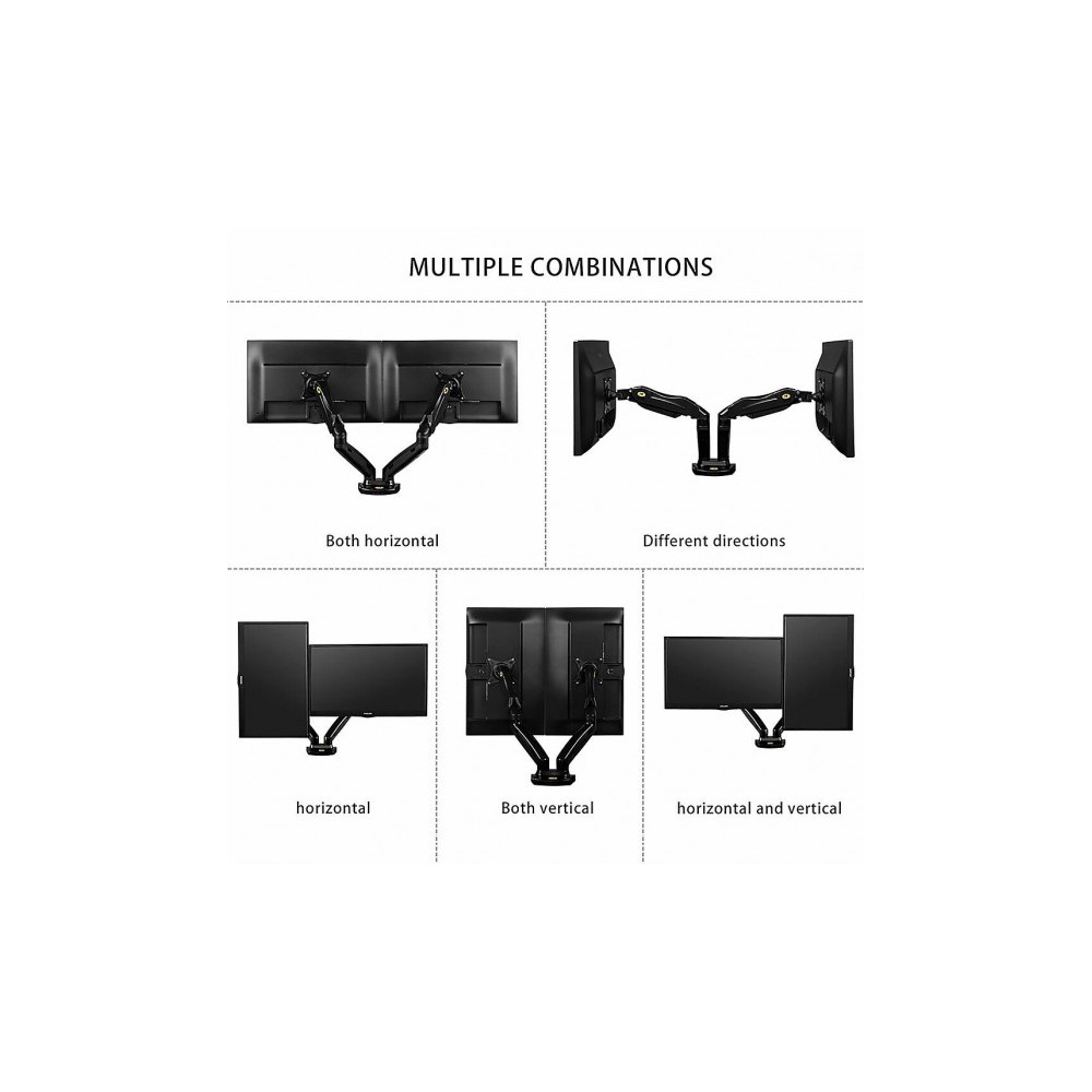 NB F160 Dual Monitor Desk Stand (17-27 inches)