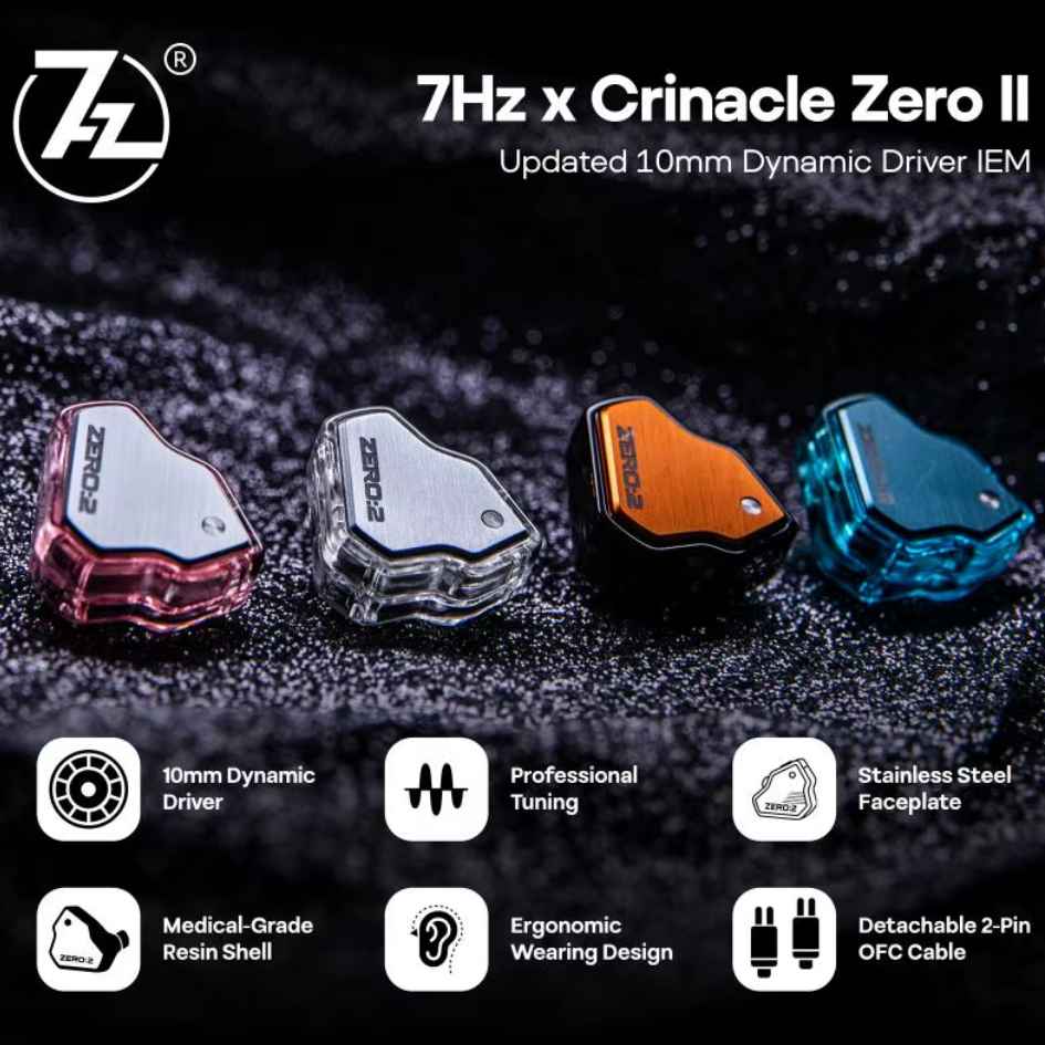 7HZ X Crinacle Zero: 2 In-Ear Earphones With Mic (Type-C)