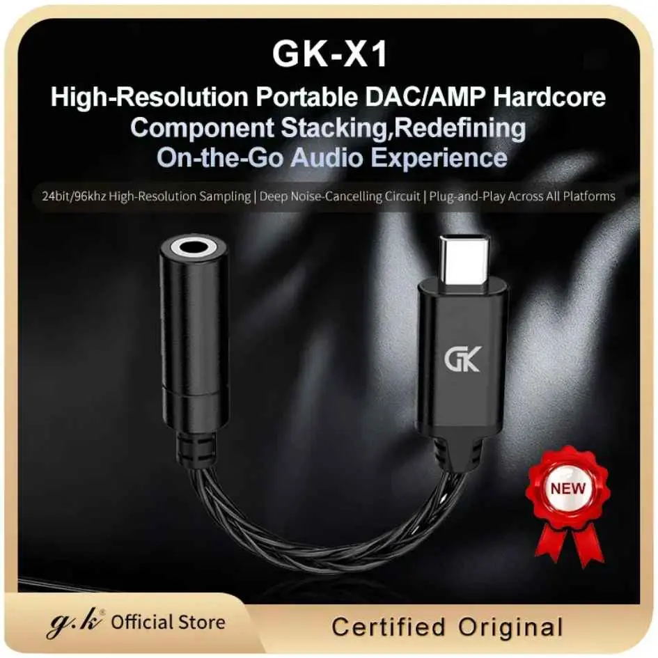 GK Earphone Adapter Type-C To 3.5mm DAC_AMP Audio Adapter Cable GK-X1-2.webp