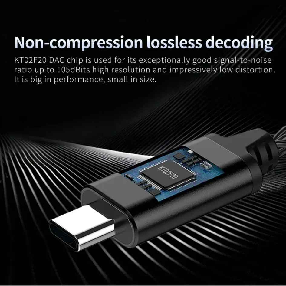 GK Earphone Adapter Type-C To 3.5mm DAC/AMP Audio Adapter Cable GK-X1