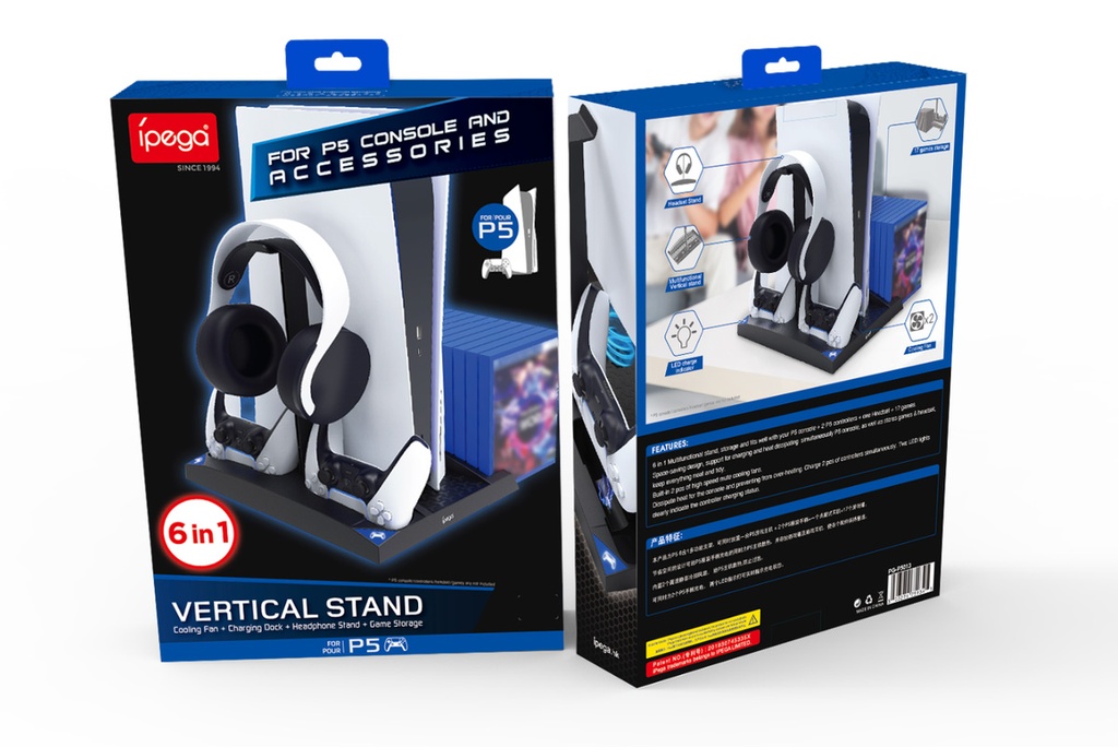 IPEGA 6IN1 VERTICAL STAND FOR PS5
