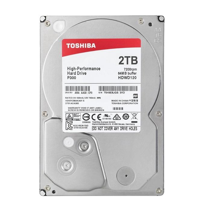 Toshiba Internal 2TB Hard Drive 3.5" HDWD120