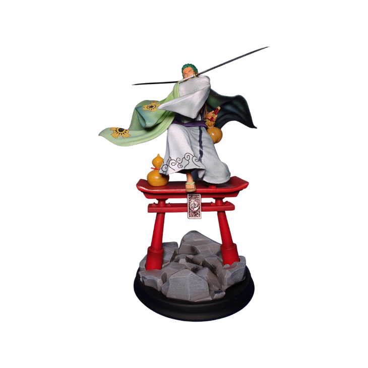 One Piece Roronoa Zoro Sculpture Figure Wano Country Kimono