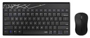 Rapoo 8000M Multi-Mode Keyboard & Mouse Bluetooth 3.0/4.0 Wireless 2.4 GHz 1300 DPI Combo-Black