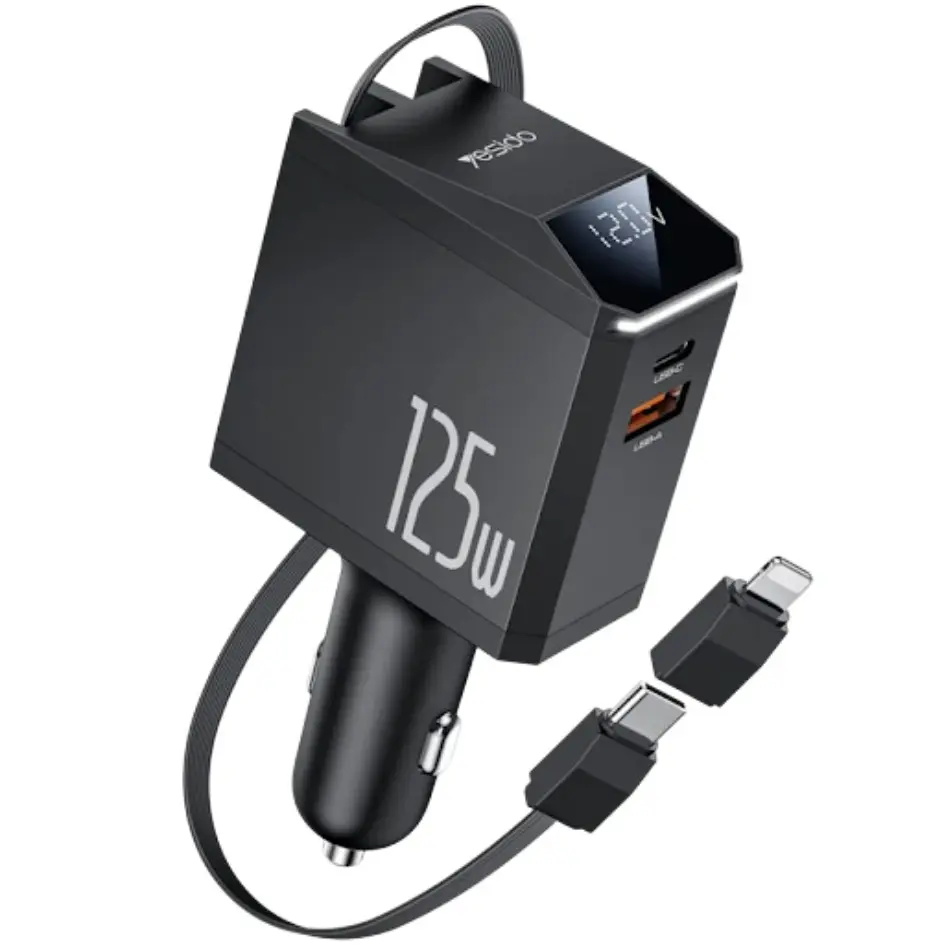Yesido 125W 4in1 Super Fast Car Charger Y71