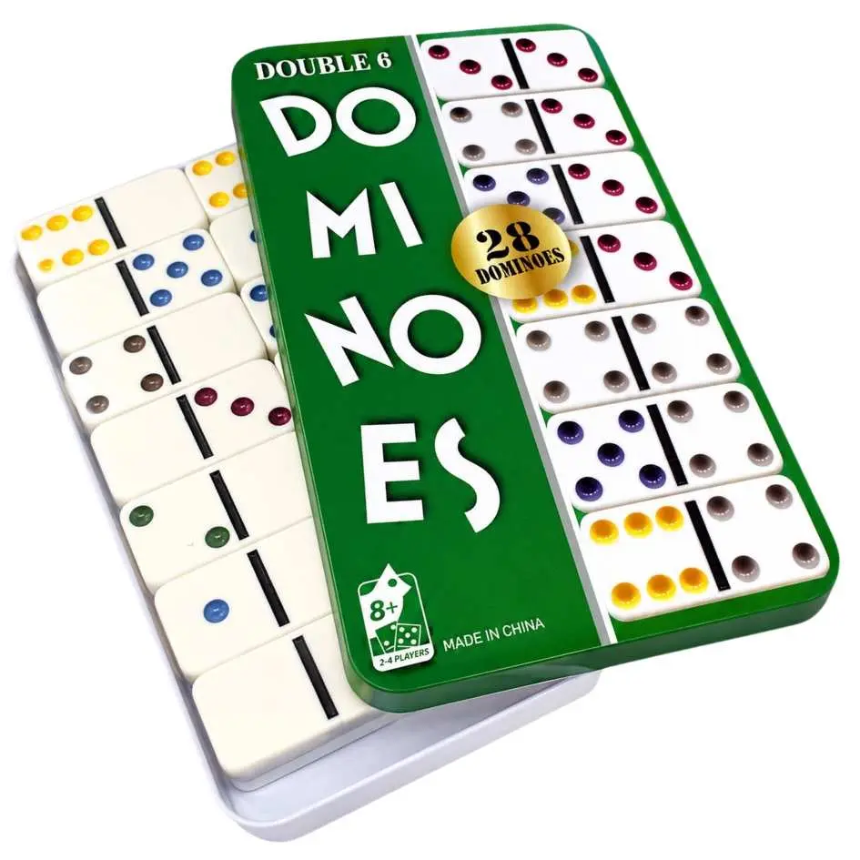 Double-6 Dominoes Metal Box