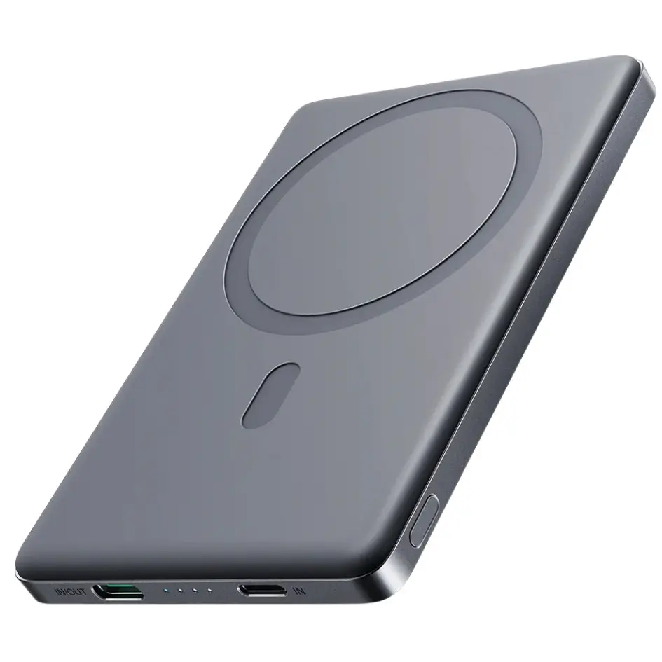 JOYROOM 5000mAh 20W Ultra-Slim Metal Magnetic Wireless Power Bank JR-PBM08