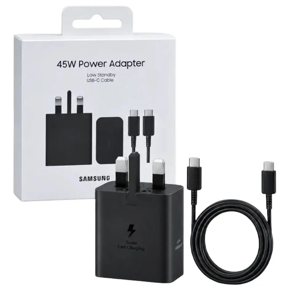 45W Type-C Adapter with Type-C to Type-C Cable (UK)