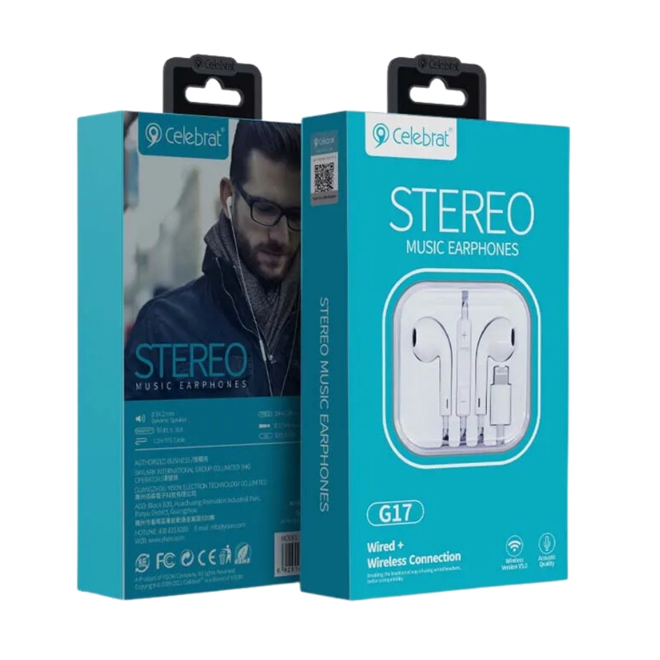 Celebrat Wired Lightning Earphone G17