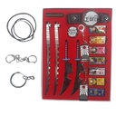 DEMON SLAYER KEYCHAIN, EARING, BRACELET SET