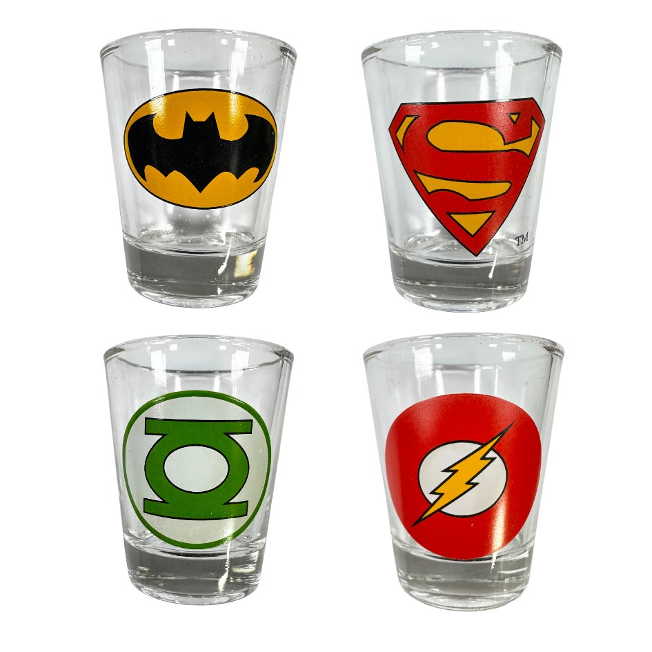 Justice League Shot Glasses Set of 4