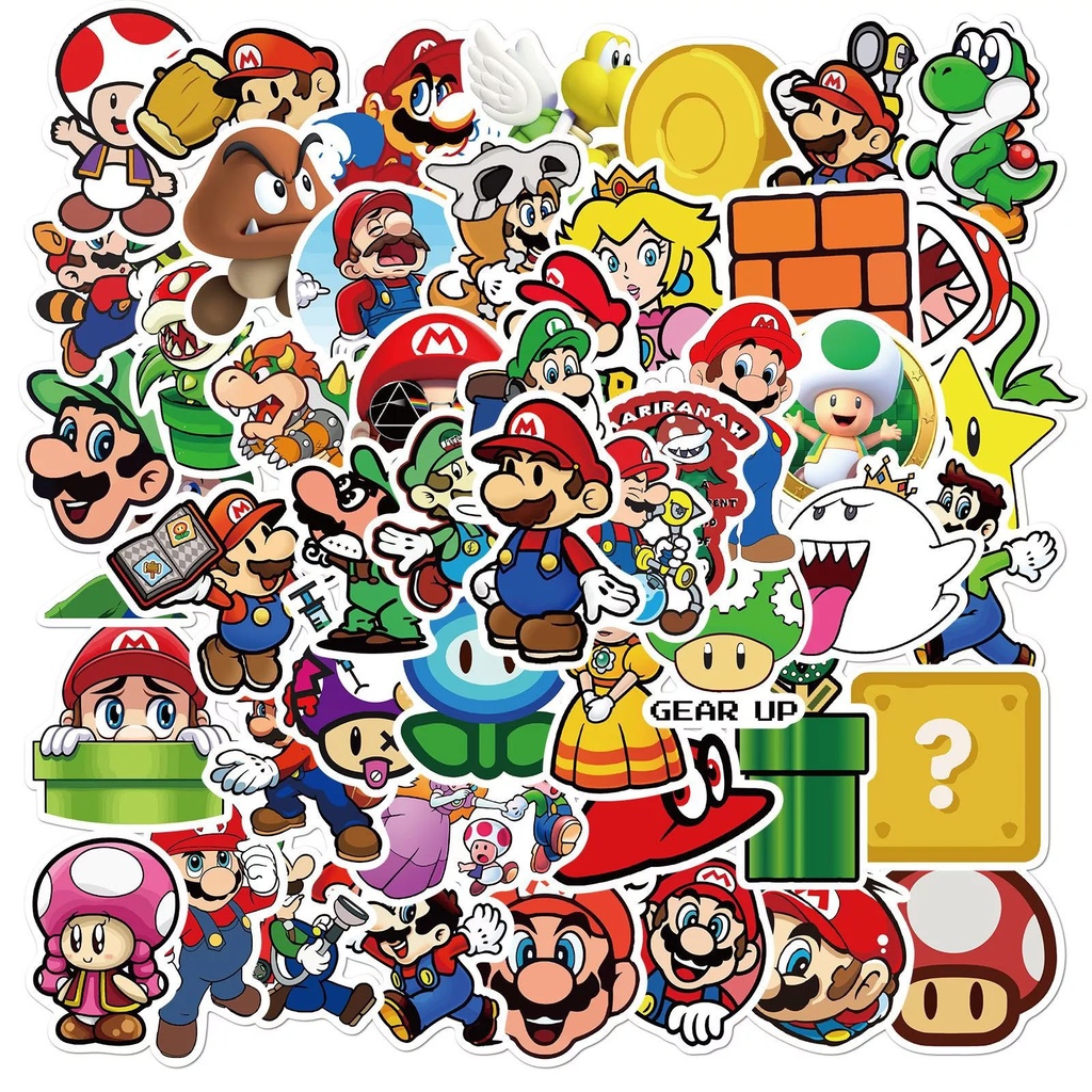 Super Mario Stickers 50pcs Set