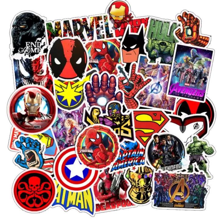 Superheroes Mix Dc Comics/MArvel Stickers 50pcs Set