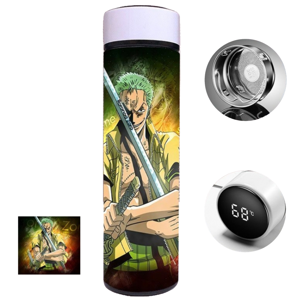 One Piece Zoro Digital Thermometer Flask