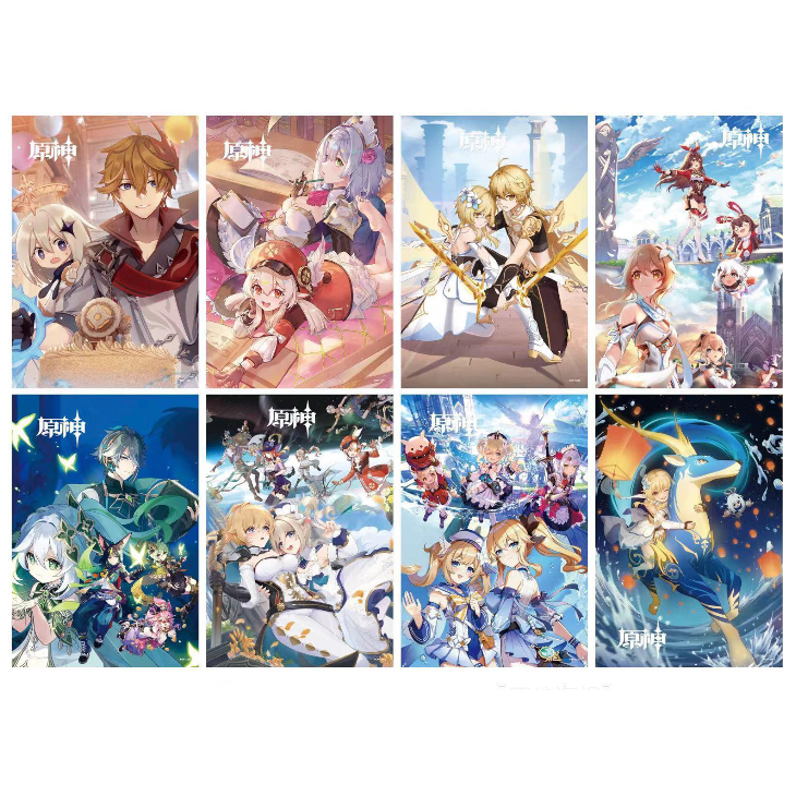 Genshin Impact V1 Poster 8 PCS A3 Size POP-3592