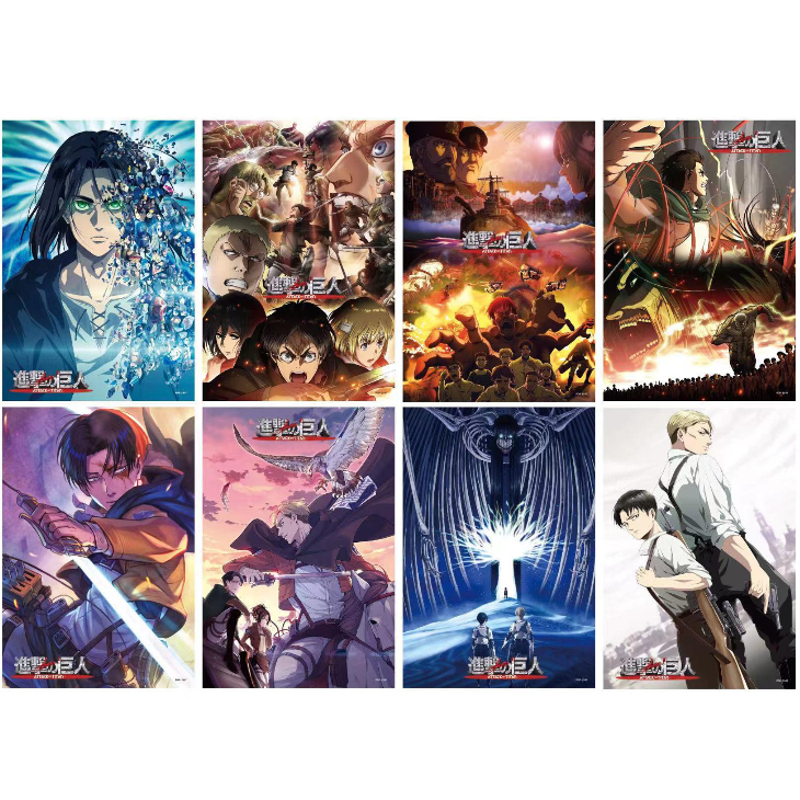 Attack On Titan Poster 8 PCS A3 Size