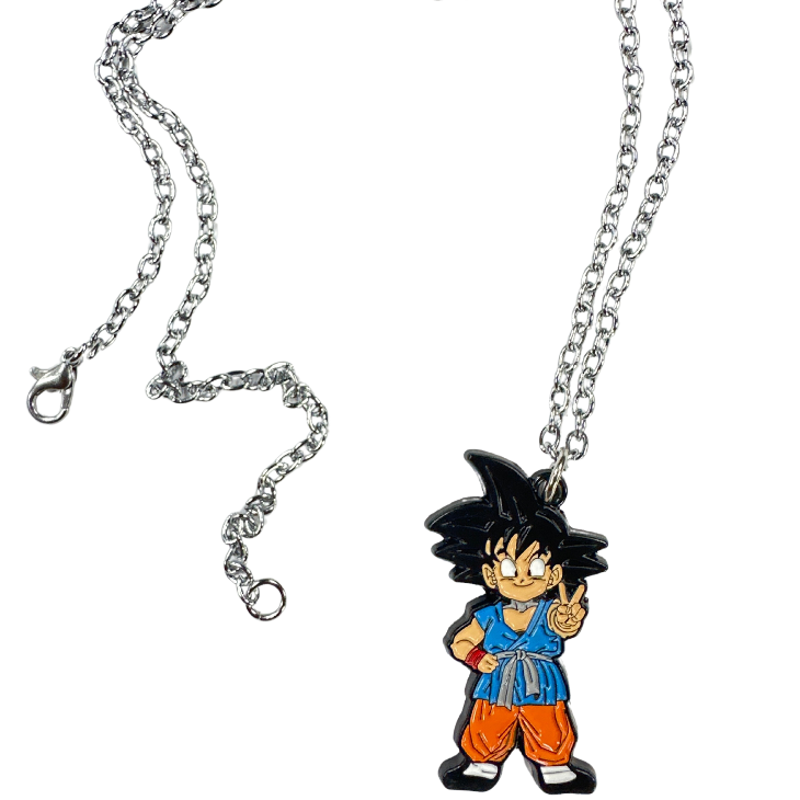 Son Goku With Power Pole Metal Necklace