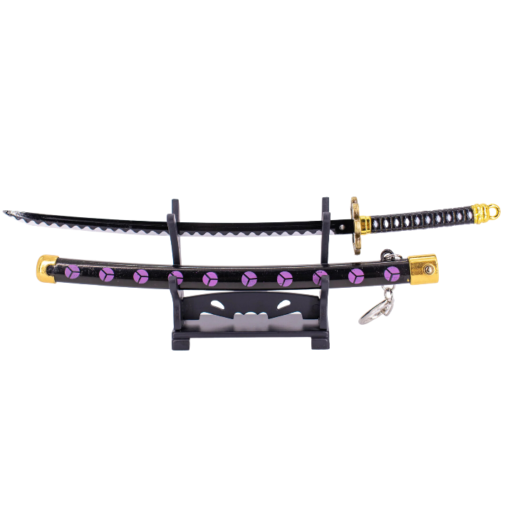 One Piece Shusui Katana Metal Keychain 22cm With Stand