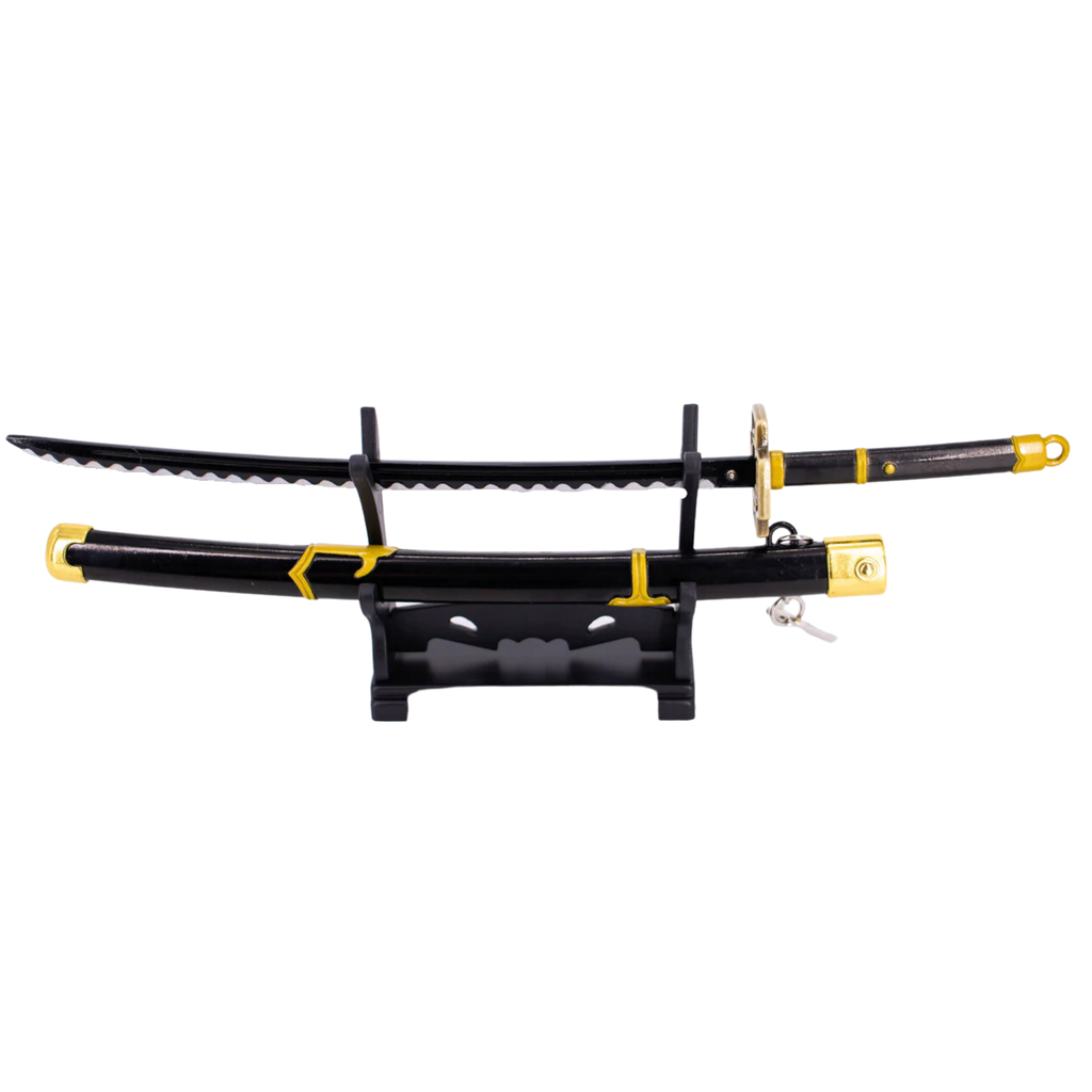 One Piece Yubashiri Katana Metal Keychain 22cm With Stand