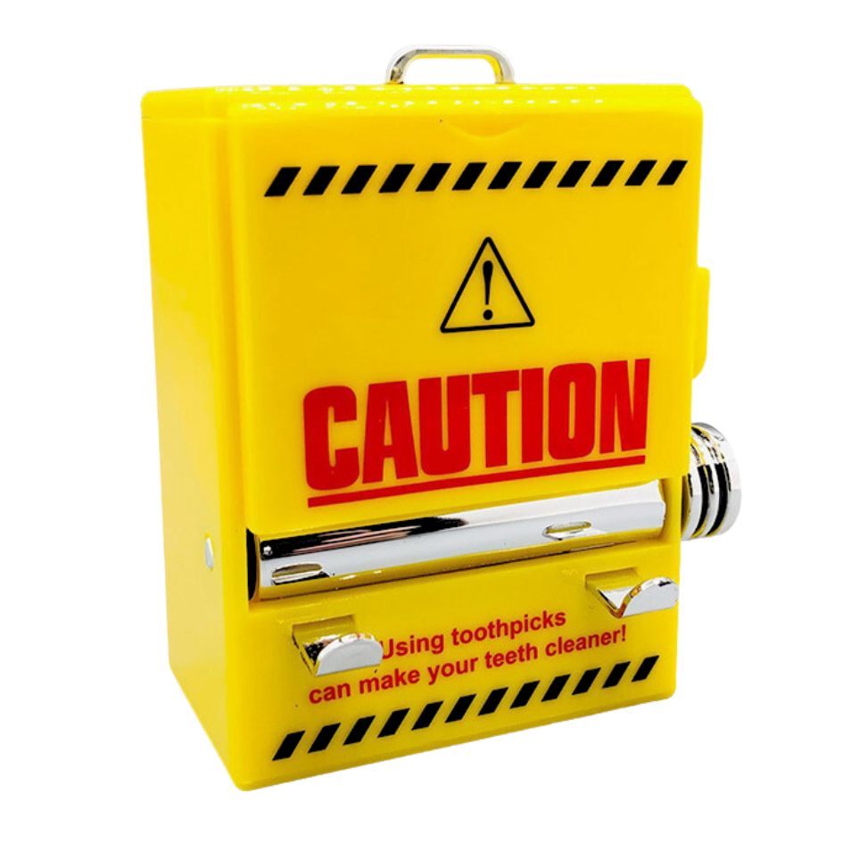 Toothpick Dispenser Caution