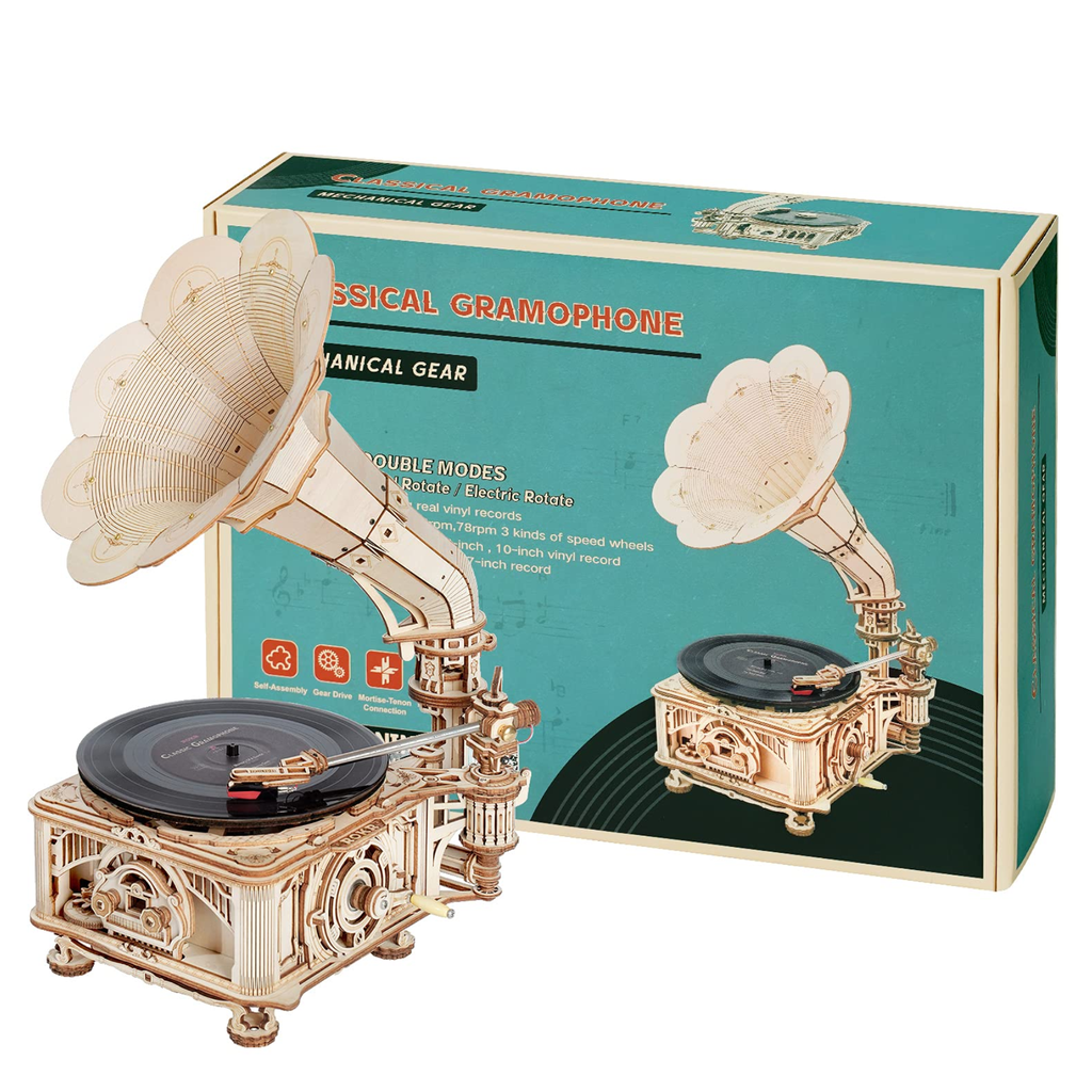 Robotime ROKR Classical Gramophone Mechanical Gear LKB01