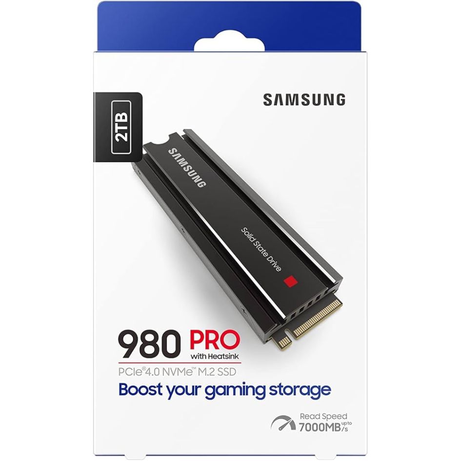 Samsung 980 PRO with Heatsink PCIe 4.0 NVME M.2 Gaming Storage SSD 2TB