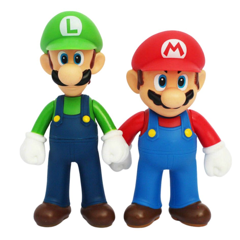 Super Mario And Luigi Set Of 2 Figures 11-12cm