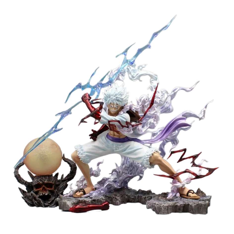 One Piece Monkey D. Luffy Gear 5 With Lamp GK Figure 28cm