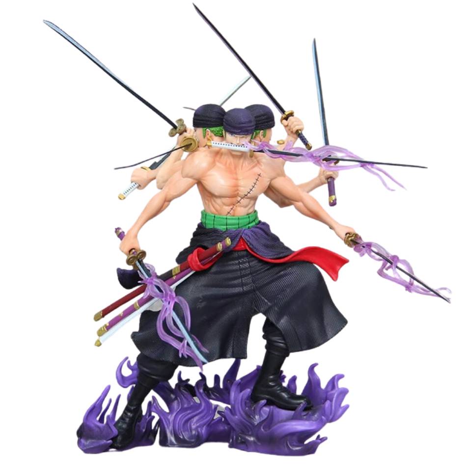 One Piece Roronoa Zoro Asura Battle Edition GK Figure 30cm