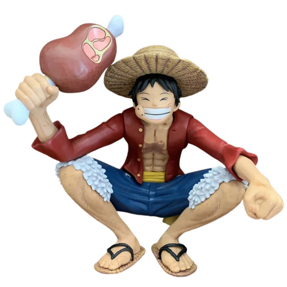 One Piece Luffy Eating Meat Figure 15cm