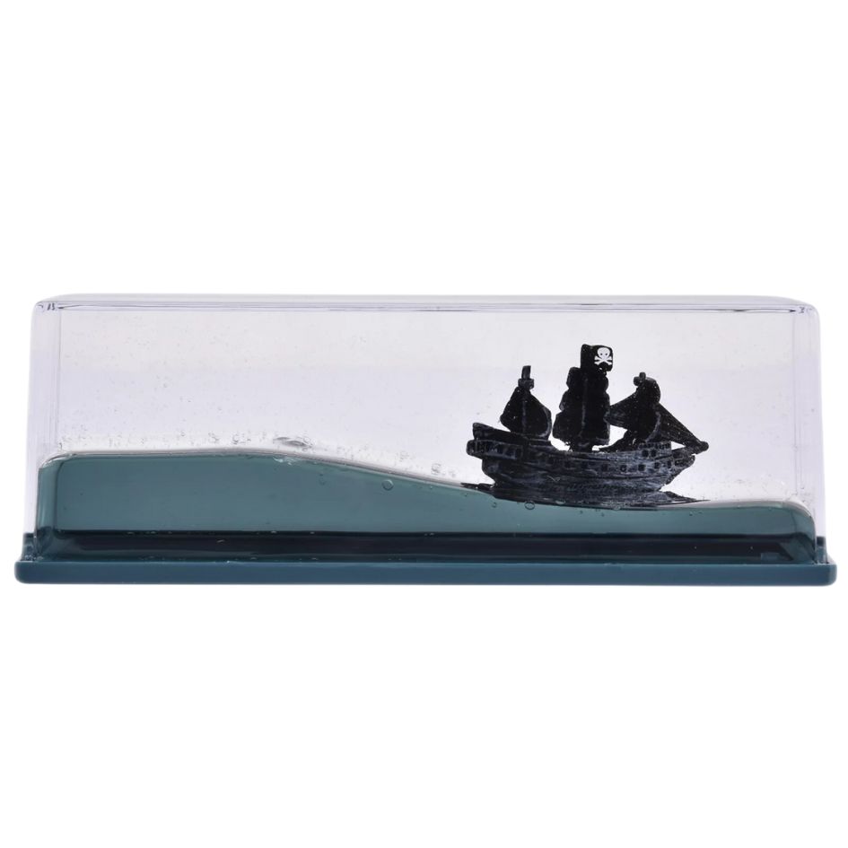 Black Pearl Pirate Ship Fluid Drift Bottle V5