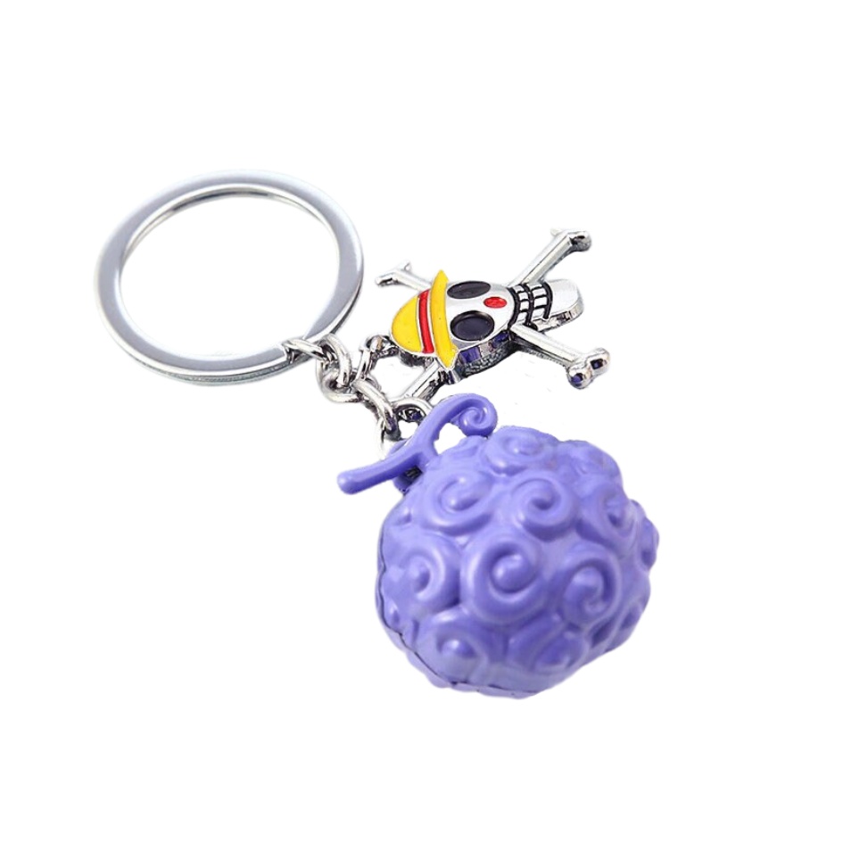 Gomu Gomu No Mi And Straw Hat Pirates Metal Keychain
