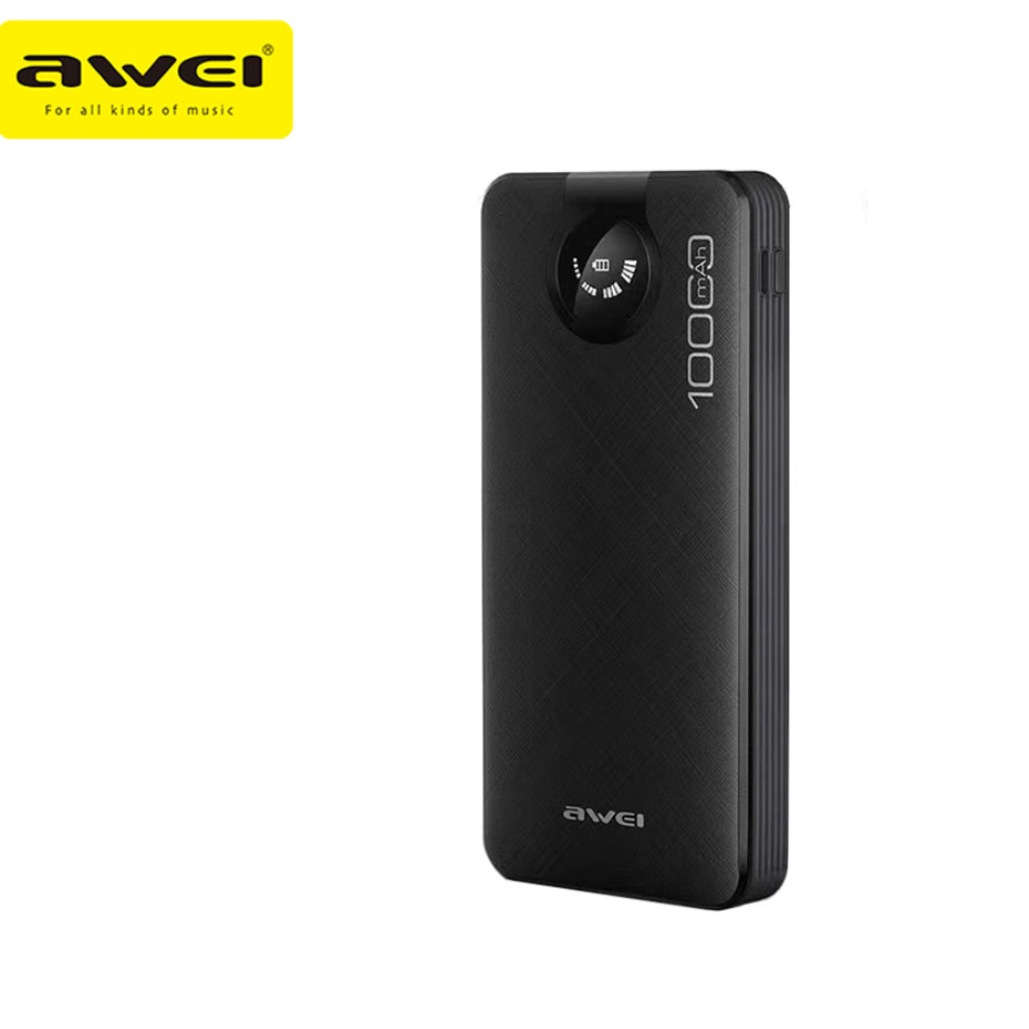 Awei Multiple Output Power Bank 10000mAh With Cable P133K