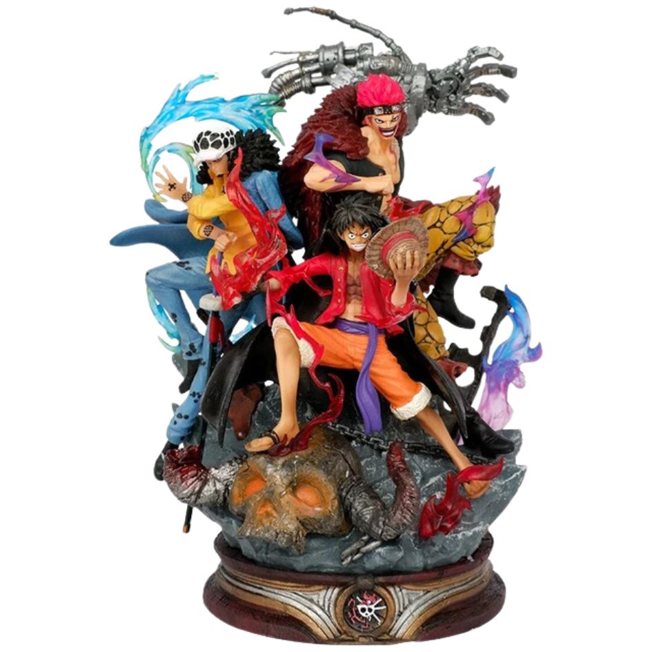 One Piece Supernova Three Captains Luffy, Kidd And Law GK Figure 22cm