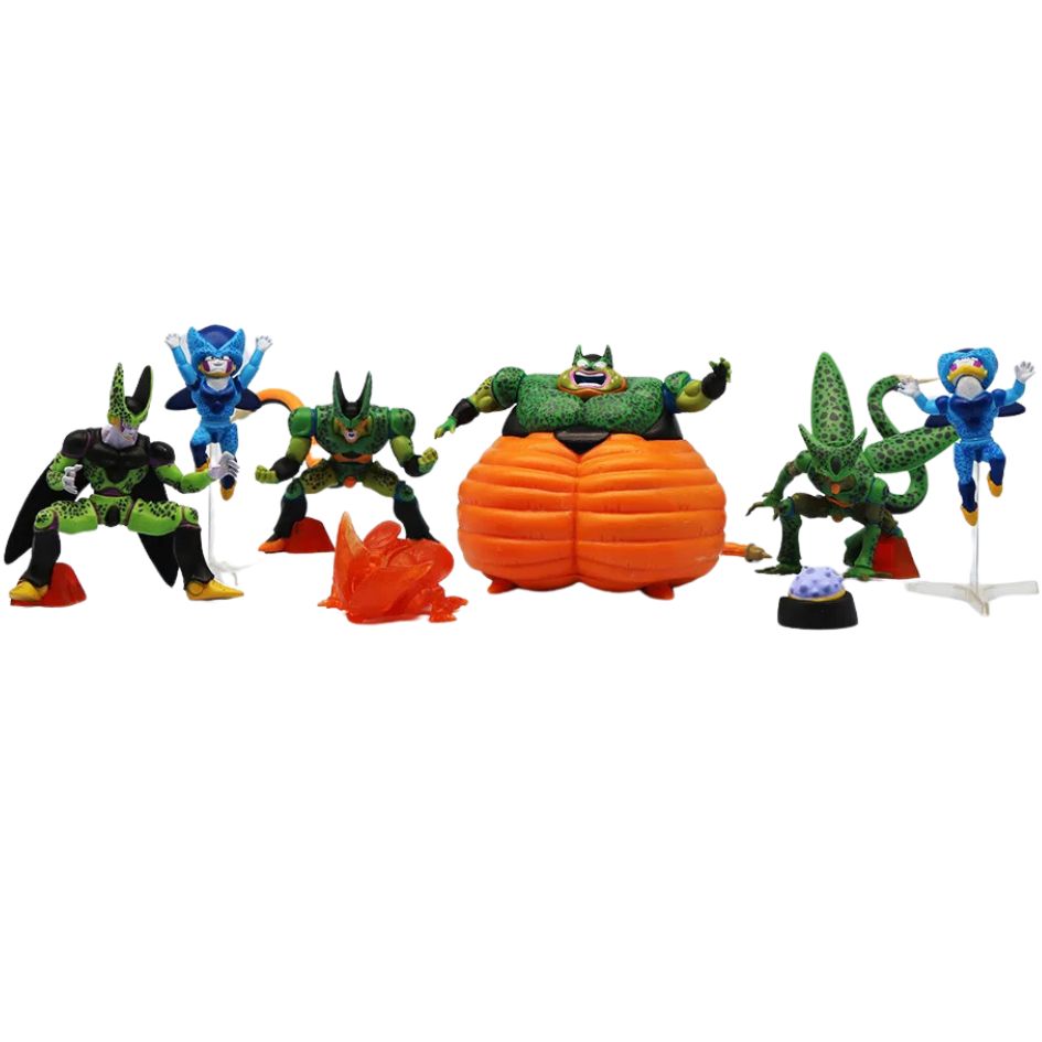 Dragon Ball Z Cell Mini Set Of 8 Figures 4-12cm