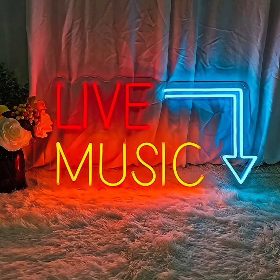 Live Music Neon Sign 42cm