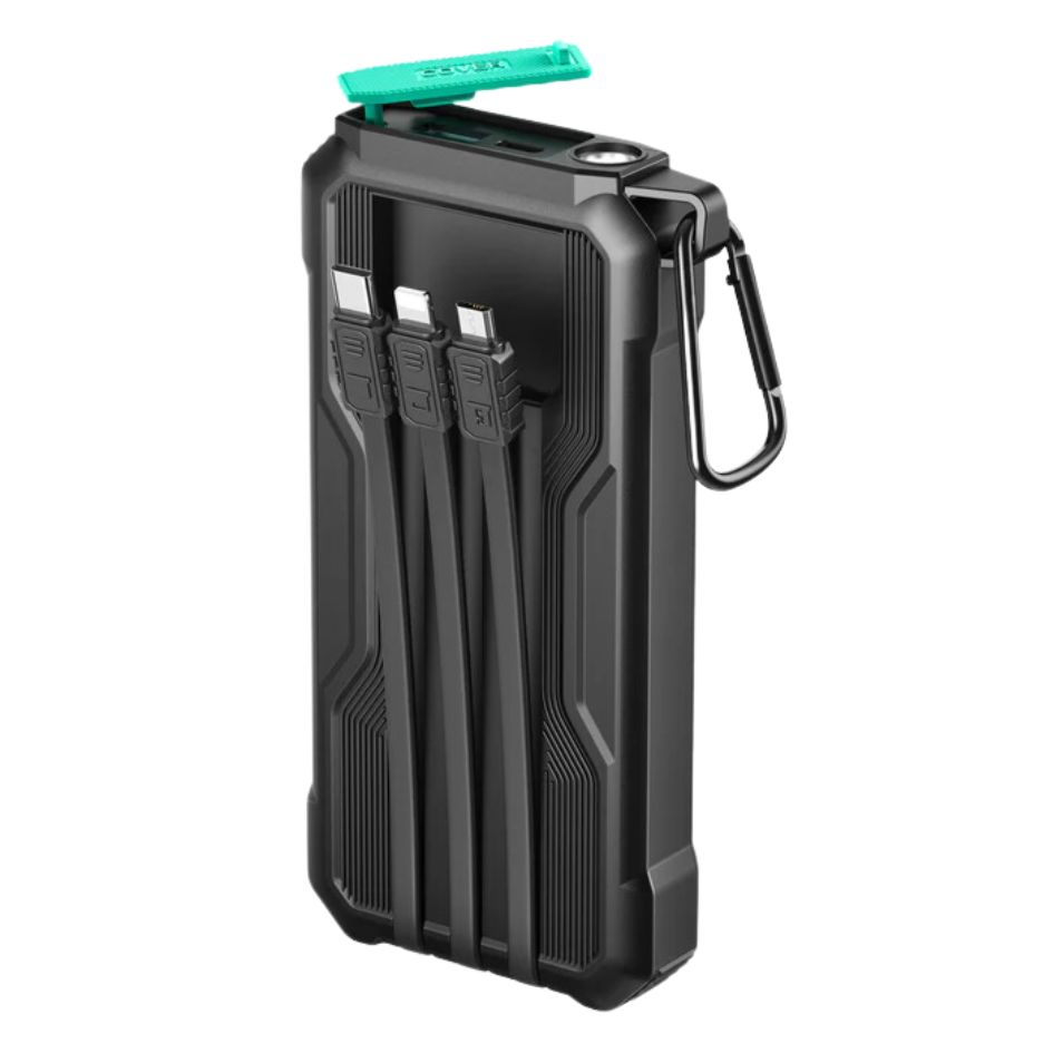 JOYROOM 10000mAh Outdoor Power Bank with 3 Built-in Cables JR-L016