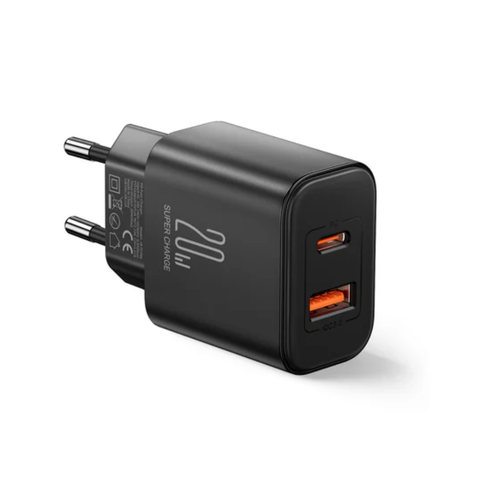 JOYROOM 20W PD+QC 3.0 Dual-Port Fast Charger JR-TCF05EU