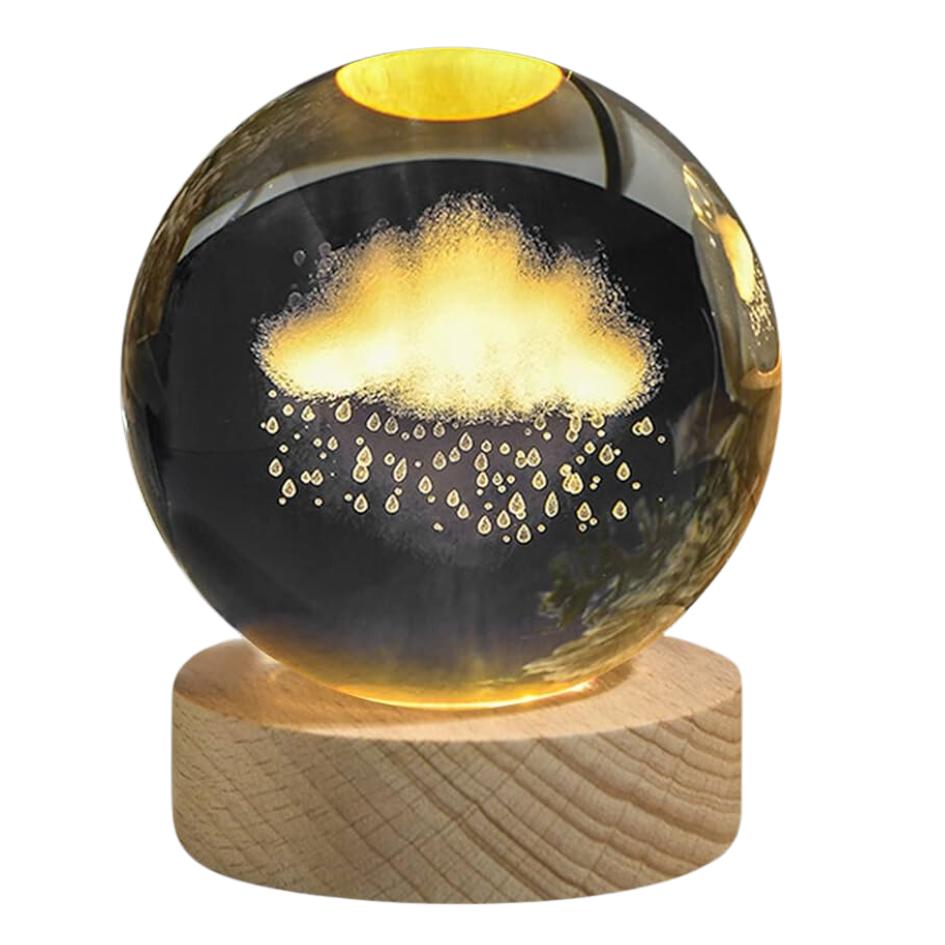 Cloud & Rain Crystal Ball LED Lamp CB02