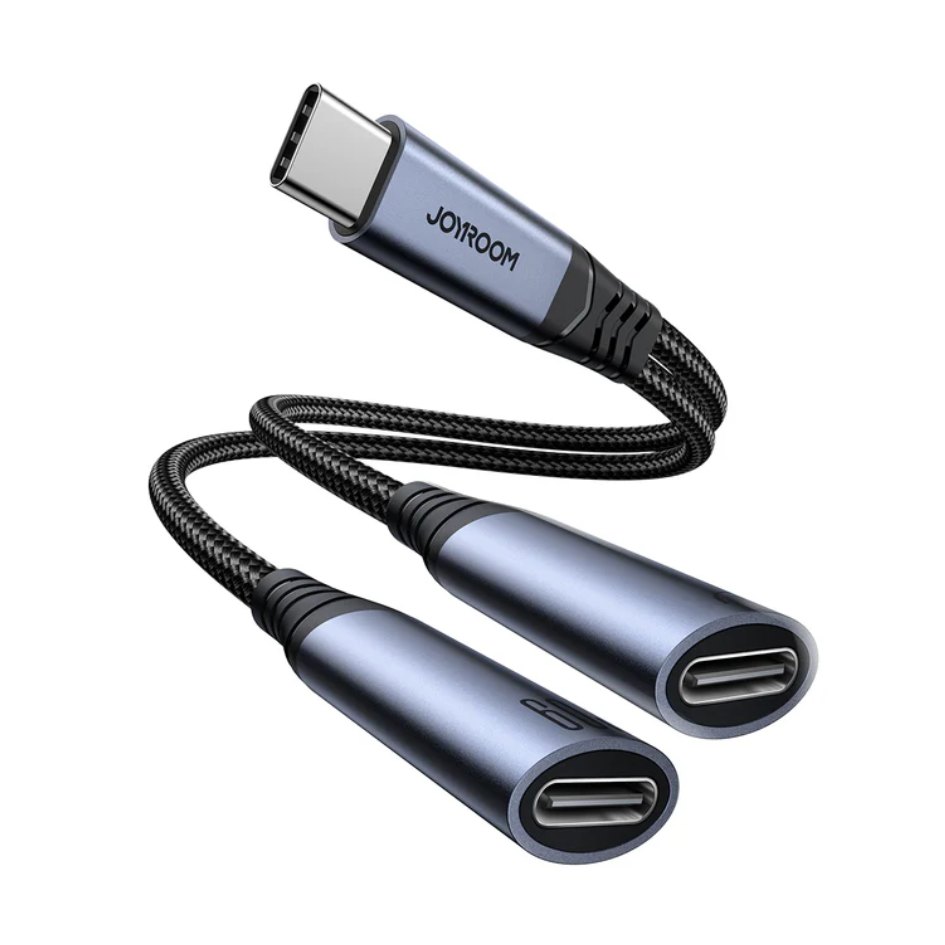JOYROOM 2 in 1 Audio Adapter USB-C to Dual USB-C SY-C03