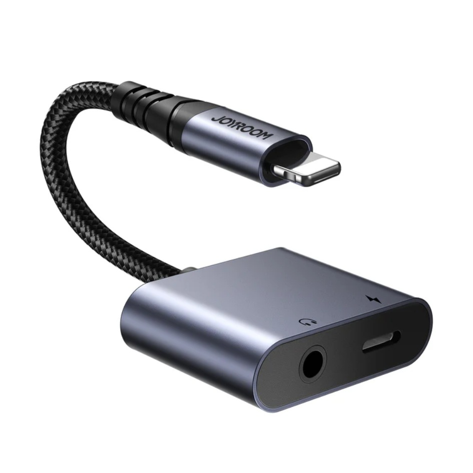 JOYROOM 2 in 1 Audio Adapter Lightning To 3.5mm+Lightning SY-L01