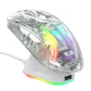 Attack Shark RGB Semi-Transparent Mouse Wired+2.4G+BT Connection X2 Pro