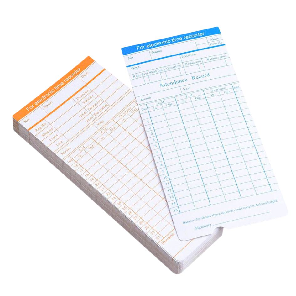 Attendance Card 100pcs