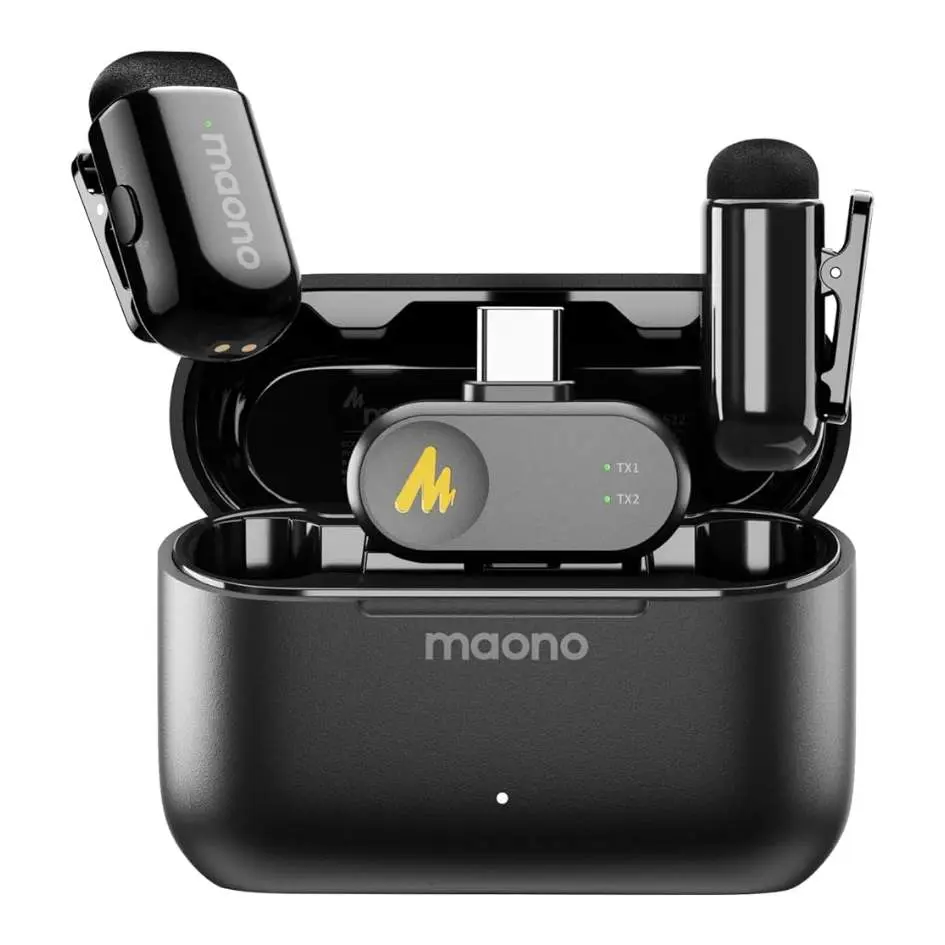 Maono AI Wireless Lavalier Microphone Wave T1 Mini WM622 PC2